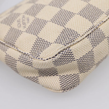 Louis Vuitton Pochette Accessoires NM Damier, White, Canvas, Clutch