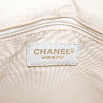 Chanel Vintage CC Zip Around Bowler Quilted Caviar, White, Leather, Handbag
