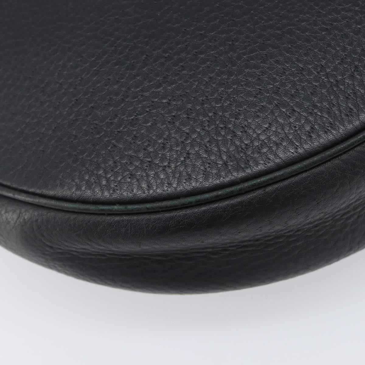Salvatore Ferragamo Gancini Leather, Black, Leather, Crossbody Bag