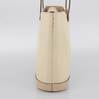 Salvatore Ferragamo Vintage Patent Leather, Beige, Patent Leather, Shoulder Bag