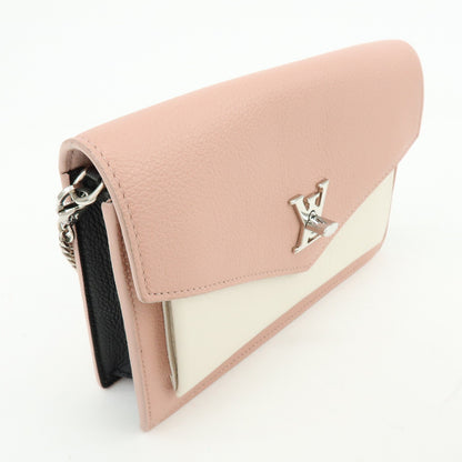 Louis Vuitton Mylockme Chain Pochette Leather, Pink, Leather, Clutch