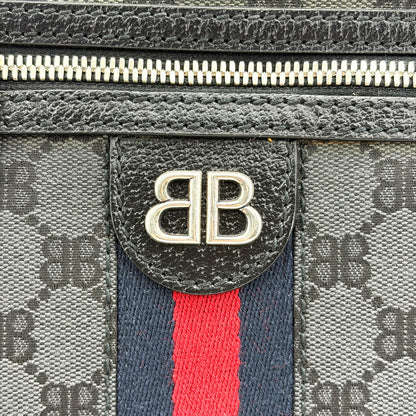 Balenciaga x Gucci The Hacker Project Zip Messenger BB Canvas, Black, Canvas, Shoulder Bag