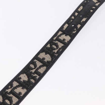 Christian Dior D Buckle Belt Canvas and Leather, Navy, Canvas, Belt