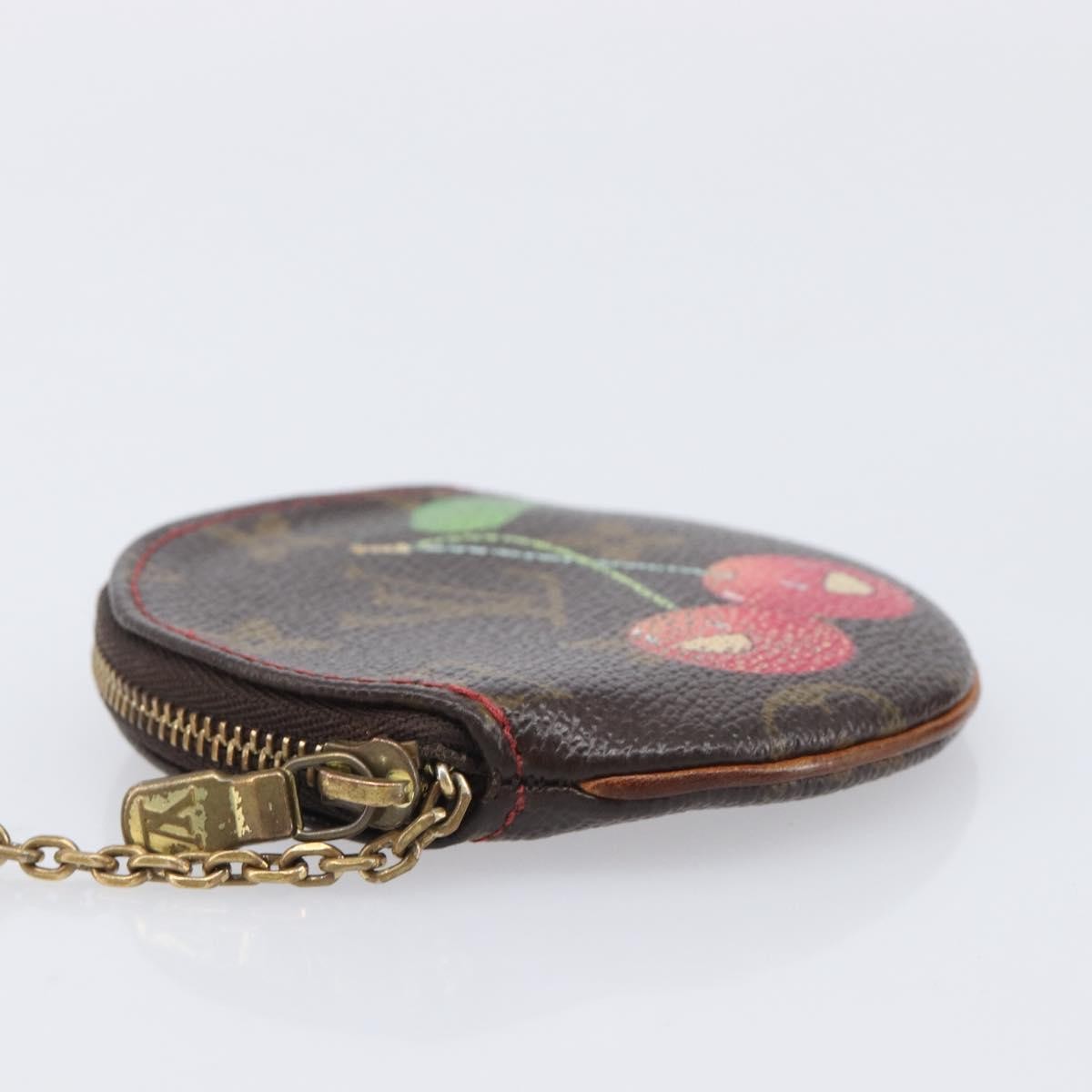 Louis Vuitton Porte Monnaie Coin Purse Limited Edition Monogram Cerises, Brown, Canvas, Clutch