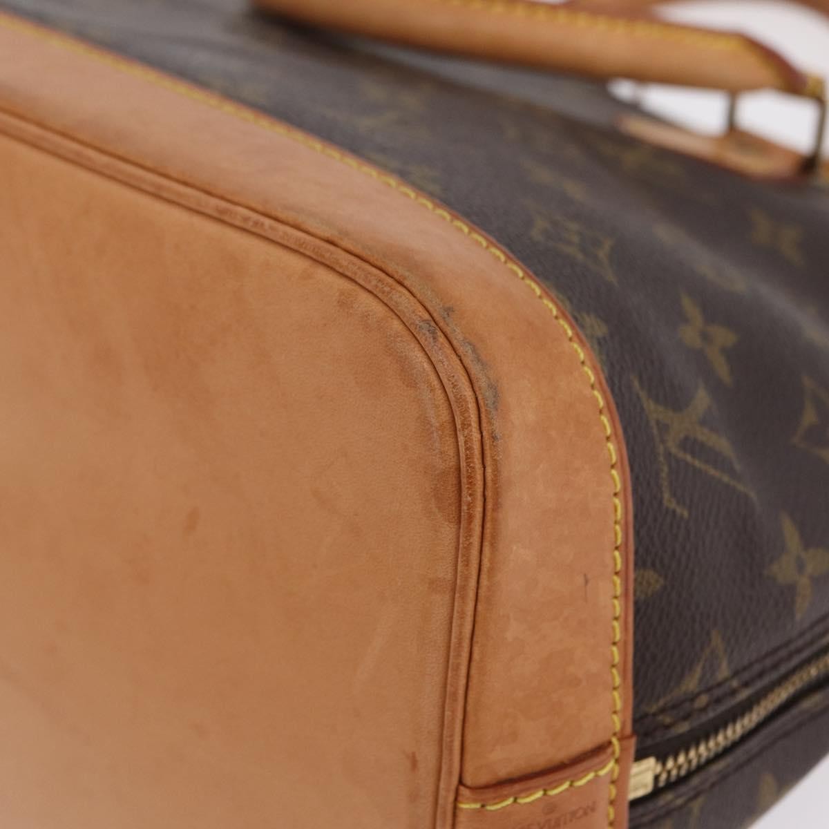 Louis Vuitton Alma Monogram Canvas, Brown, Canvas, Handbag