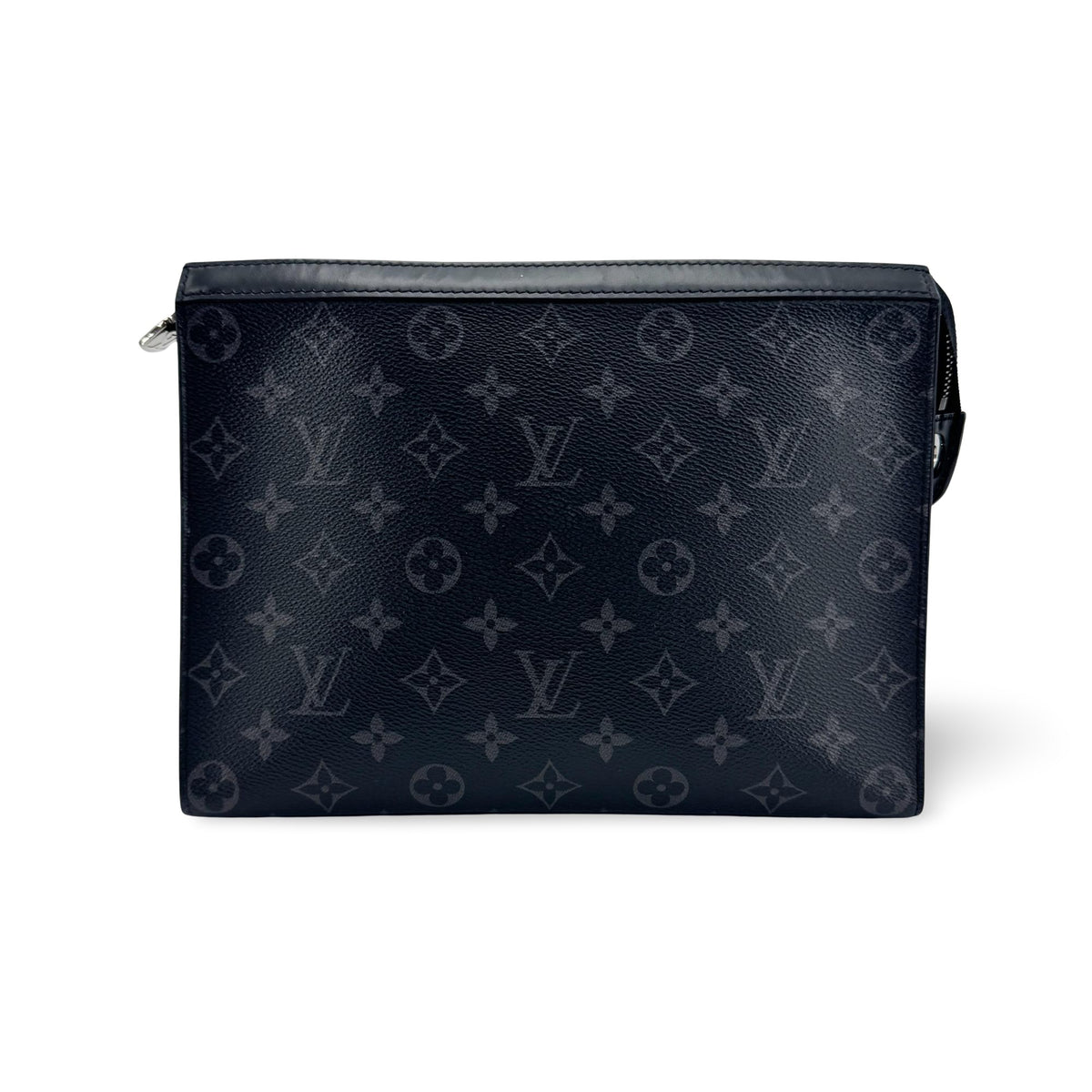 Louis Vuitton Pochette Voyage Reverse Monogram Eclipse Canvas, Black, Canvas, Clutch