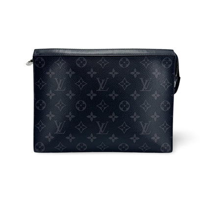 Louis Vuitton Pochette Voyage Reverse Monogram Eclipse Canvas, Black, Canvas, Clutch