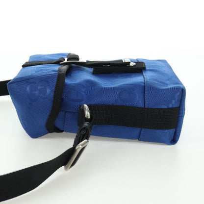 Gucci Off The Grid Buckle Messenger GG Econyl, Blue, Canvas, Handbag