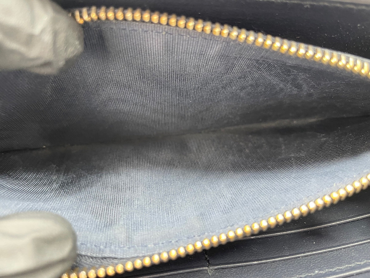 Christian Dior 30 Montaigne Voyageur canvas, Navy, Canvas, Wallet