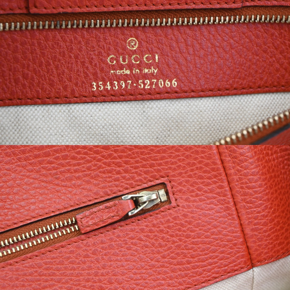 Gucci Swing Tote Leather, Red, Leather, Tote Bag