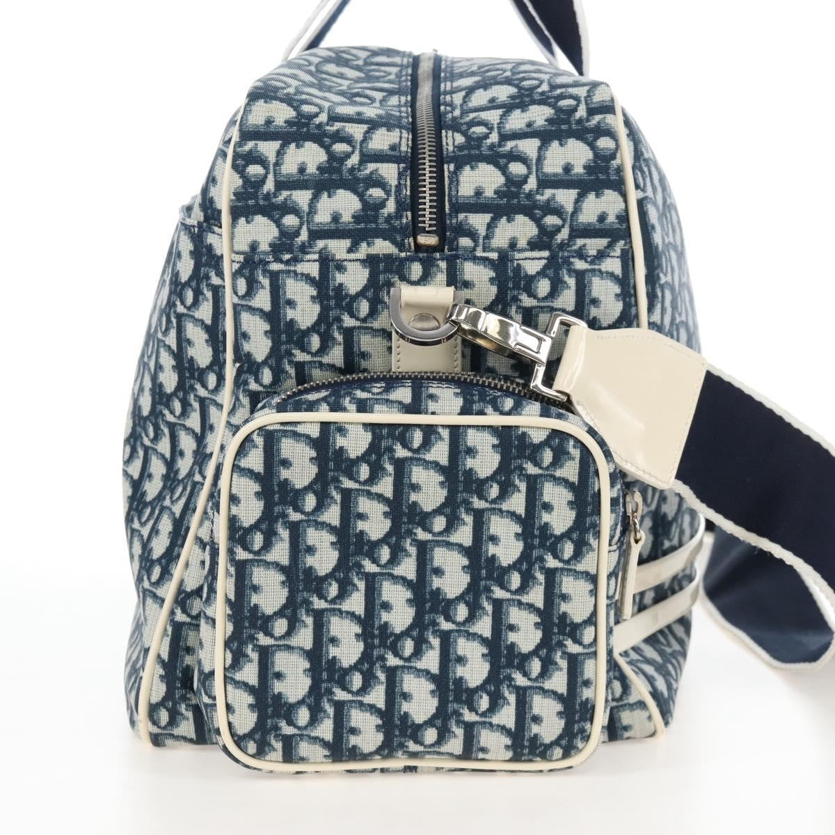 Christian Dior Vintage Girly Boston Diorissimo Canvas, Navy, Canvas, Handbag