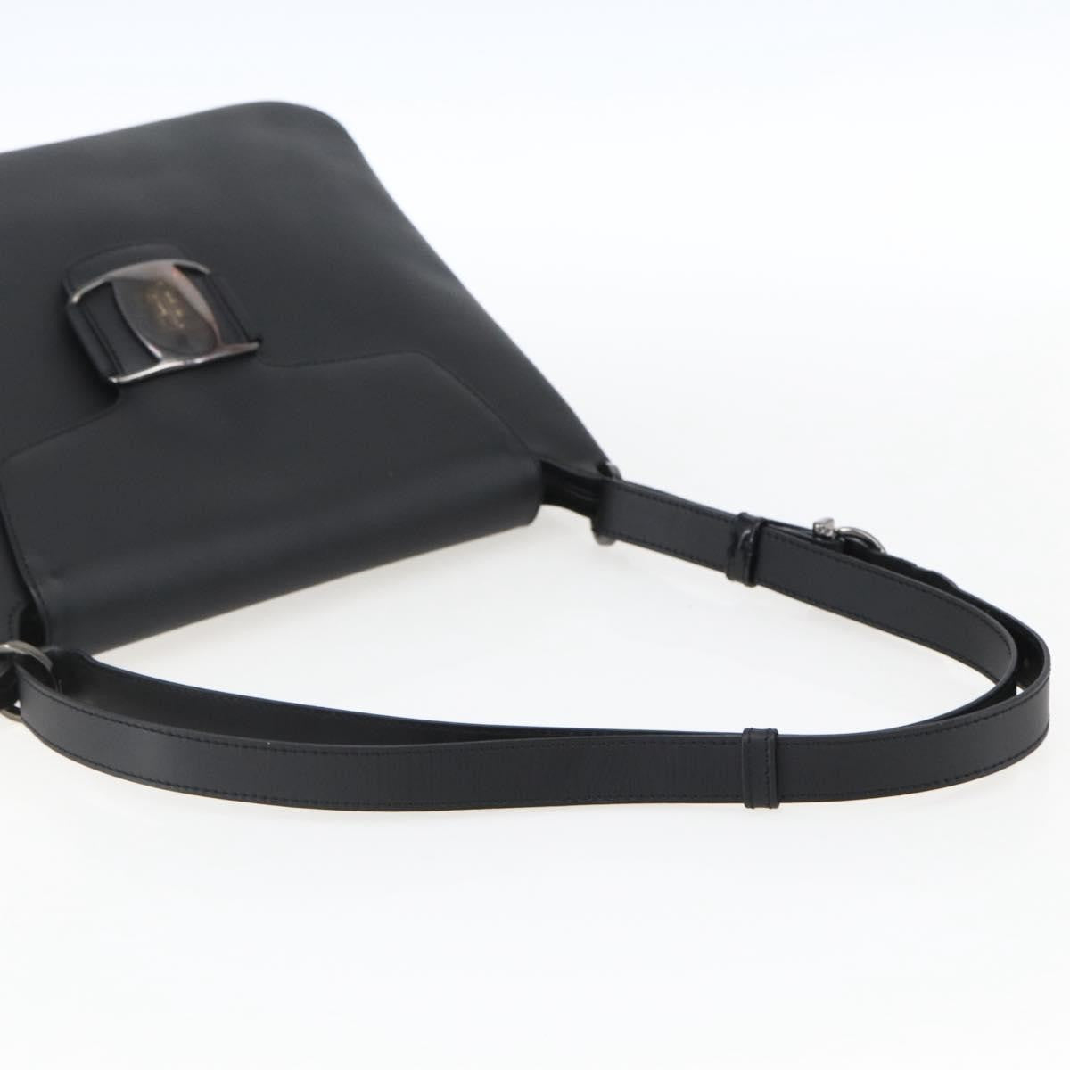Salvatore Ferragamo Vara Leather, Black, Leather, Shoulder Bag