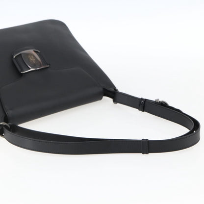 Salvatore Ferragamo Vara Leather, Black, Leather, Shoulder Bag