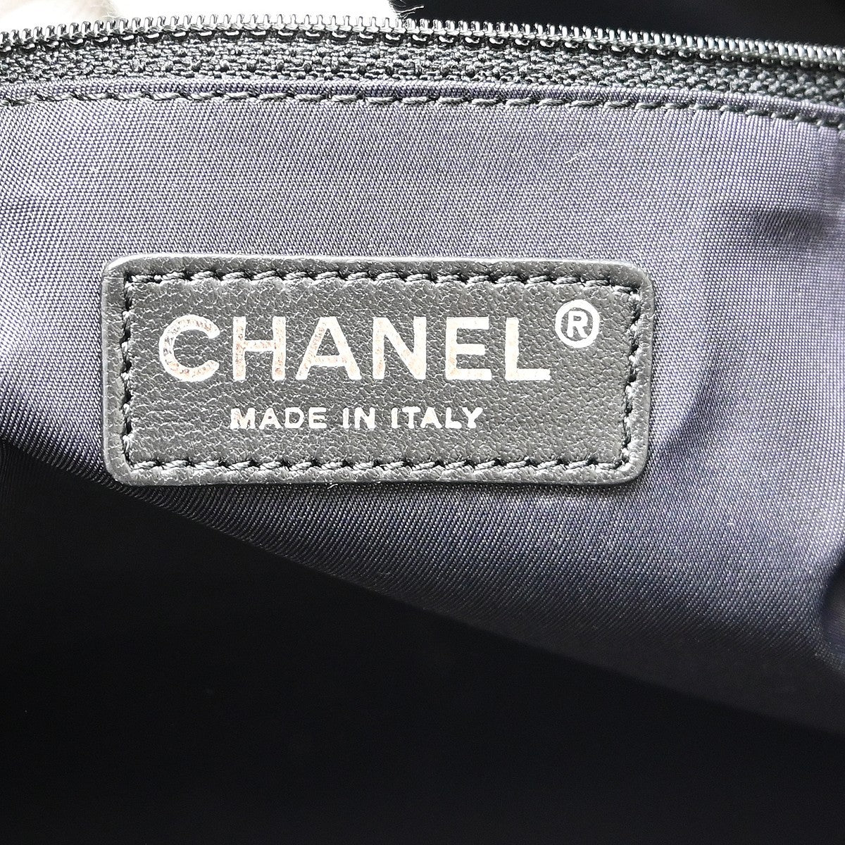Chanel Biarritz Tote Quilted Coated Canvas, Black, Canvas, Tote Bag