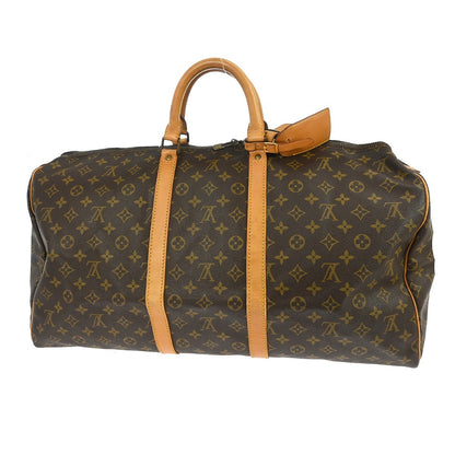 Louis Vuitton Keepall Monogram, Brown, Canvas, Travel Bag