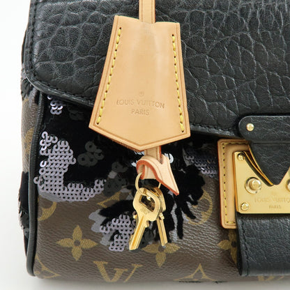 Louis Vuitton Carrousel Fleur De Jais Monogram Canvas, Multicolour, Canvas, Handbag