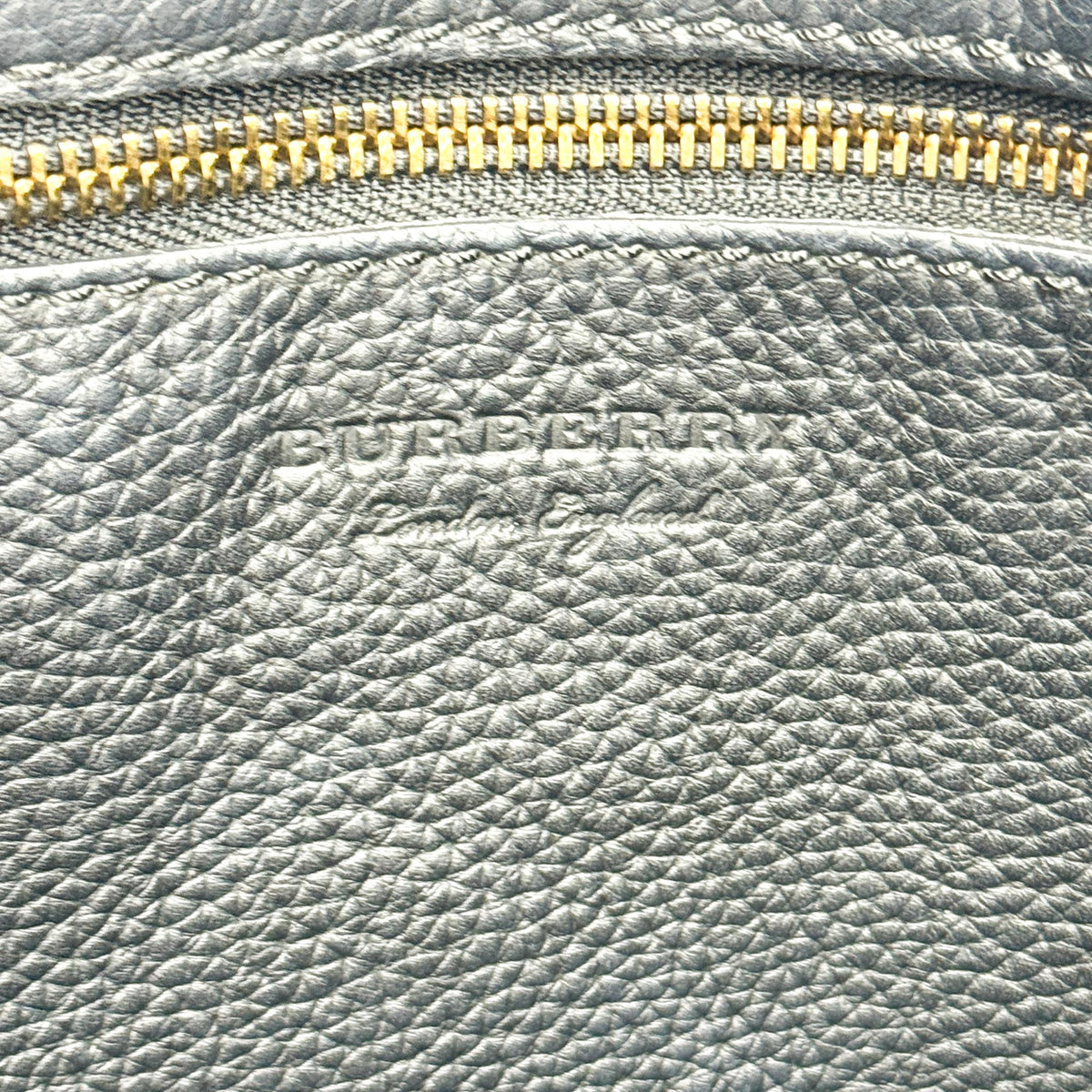 Burberry Remington Embossed Leather, Black, Leather, Tote Bag