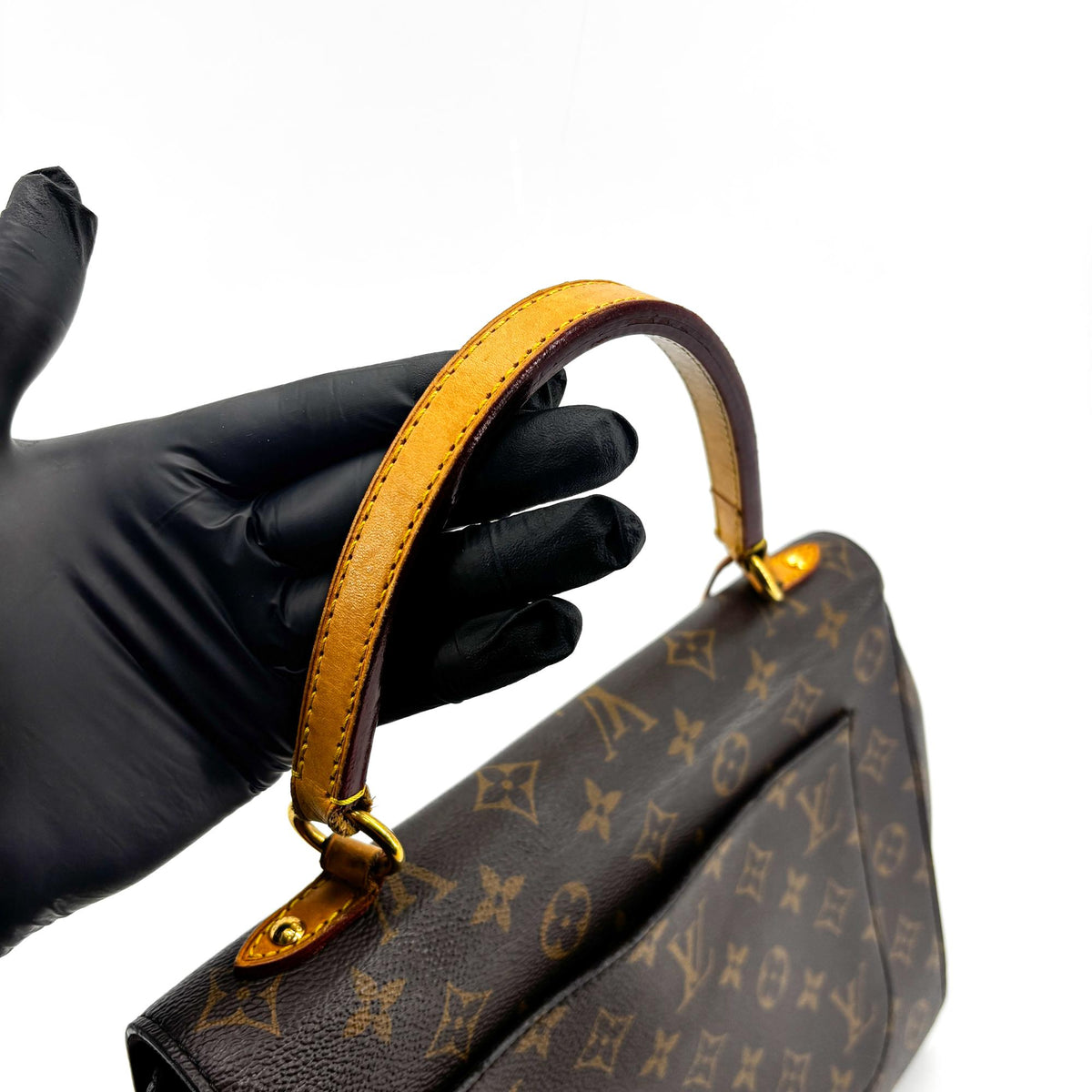 Louis Vuitton Cluny Top Handle Monogram Canvas, Brown, Canvas, Handbag