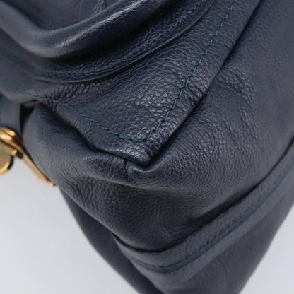 Chloe Paraty Top Handle Leather, Navy, Leather, Handbag