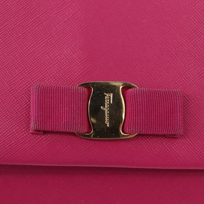 Salvatore Ferragamo Vala Chain Leather, Pink, Leather, Shoulder Bag