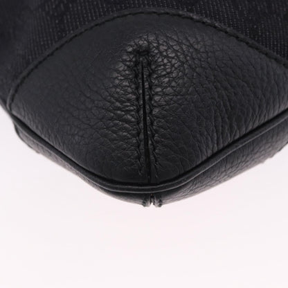 Gucci Original Messenger GG Canvas and leather, Black, Canvas, Shoulder Bag