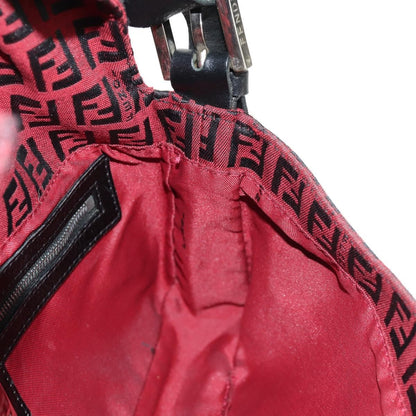 Fendi Baguette Zucchino Canvas, Red, Canvas, Handbag