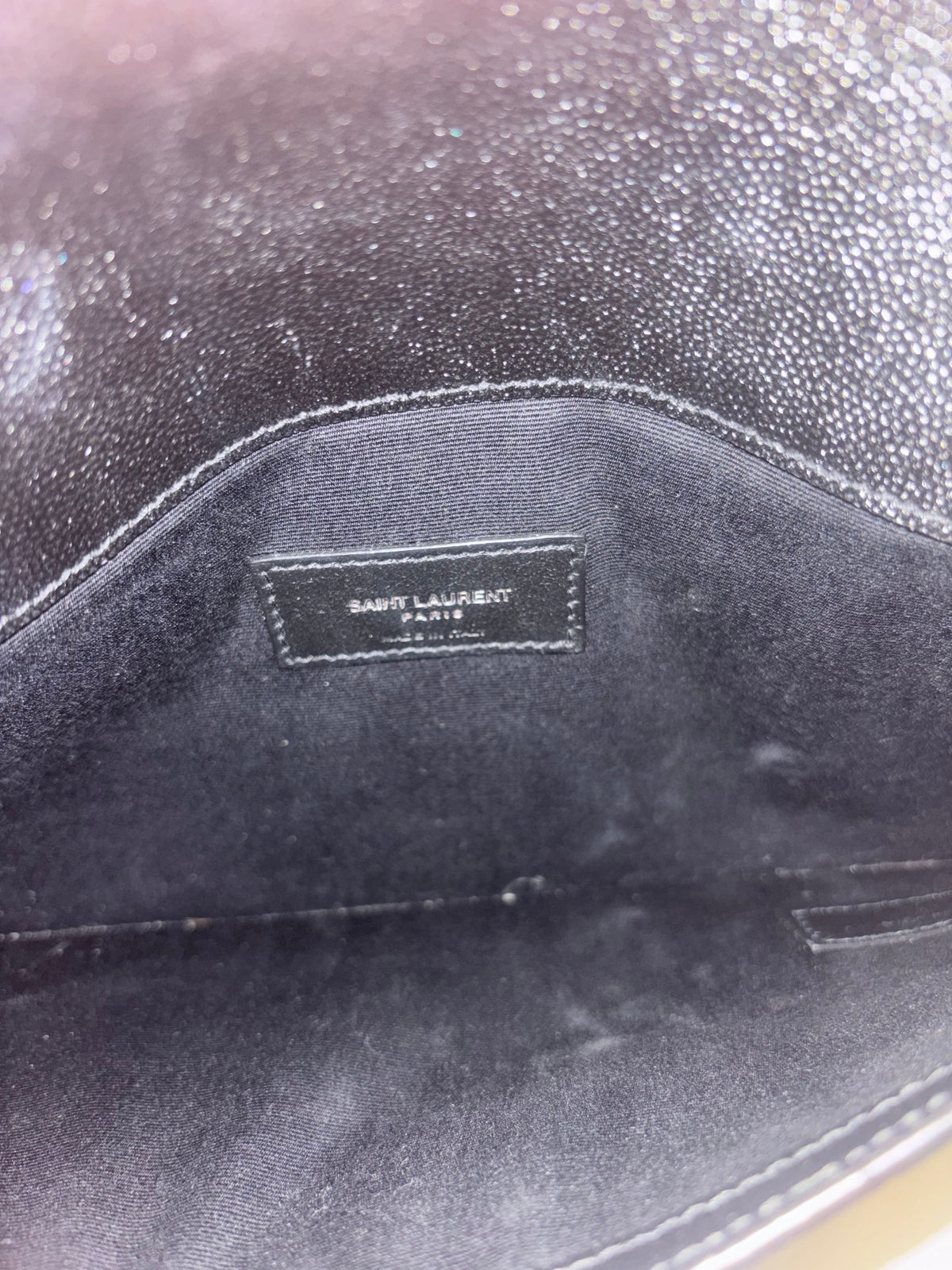 Saint Laurent Uptown Flap Leather, Black, Leather, Wallet