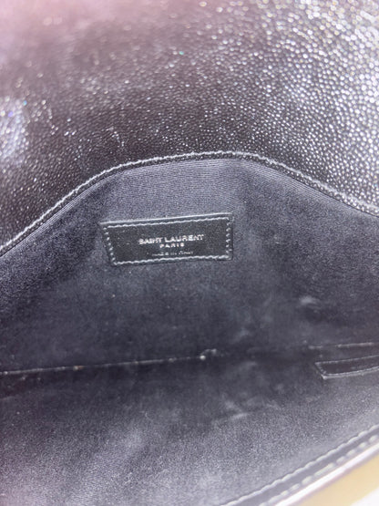 Saint Laurent Uptown Flap Leather, Black, Leather, Wallet