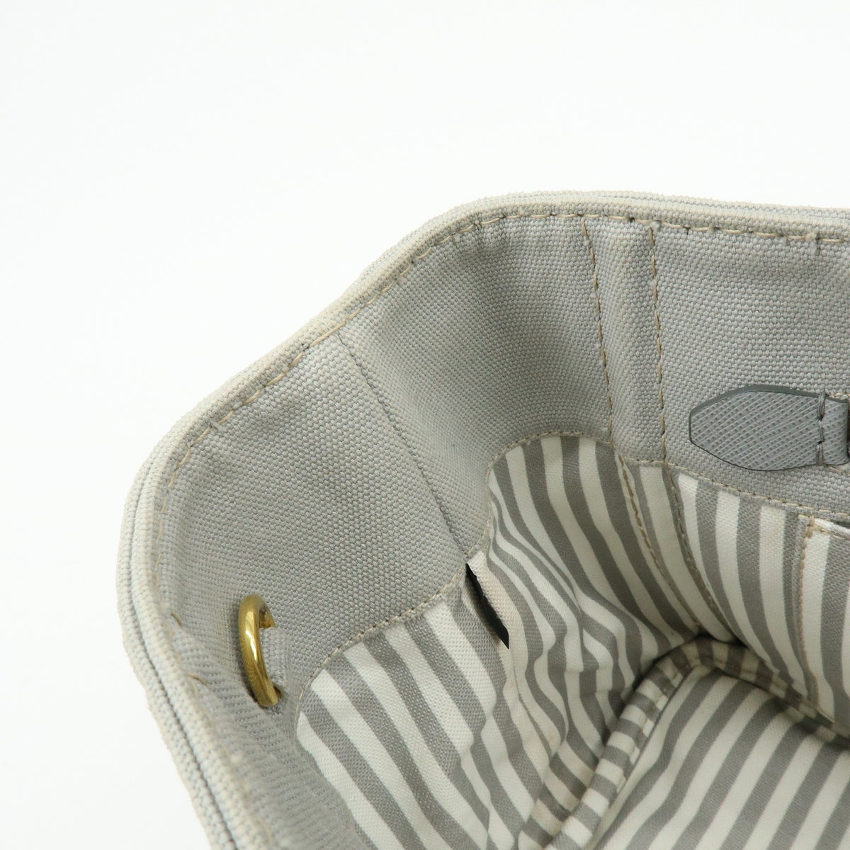 Prada Canapa Convertible Canvas, Gray, Canvas, Tote Bag