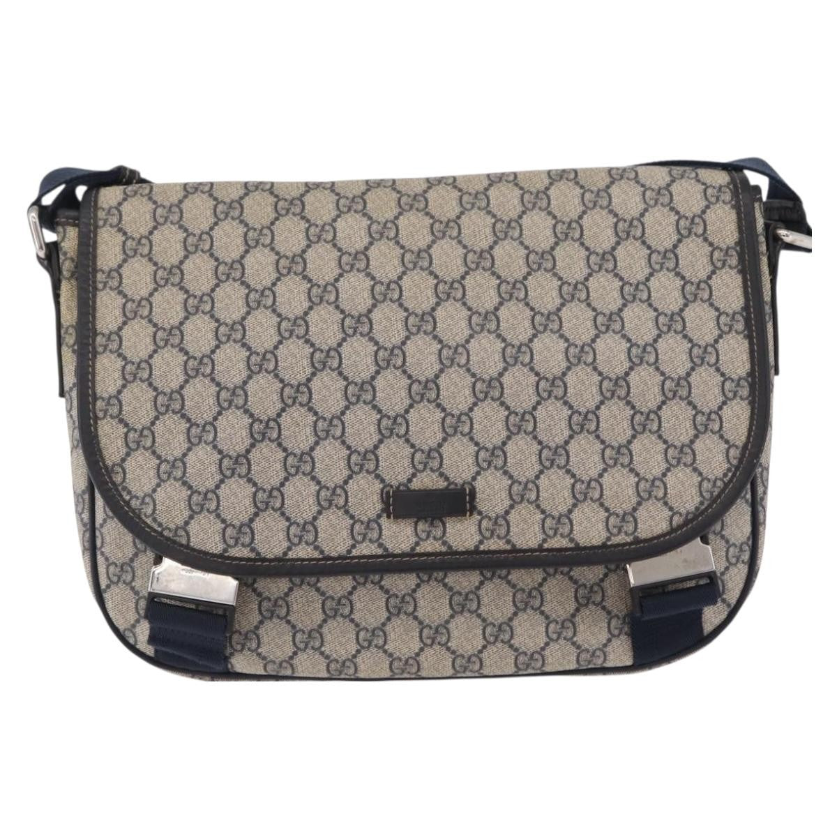 Gucci GG Messenger GG Coated Canvas, Navy, PVC, Shoulder Bag