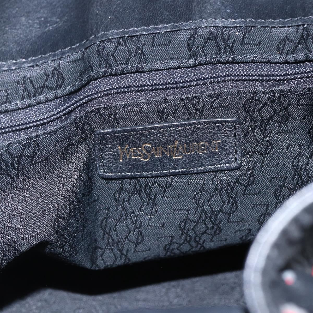 Saint Laurent Vintage Leather, Black, Leather, Shoulder Bag