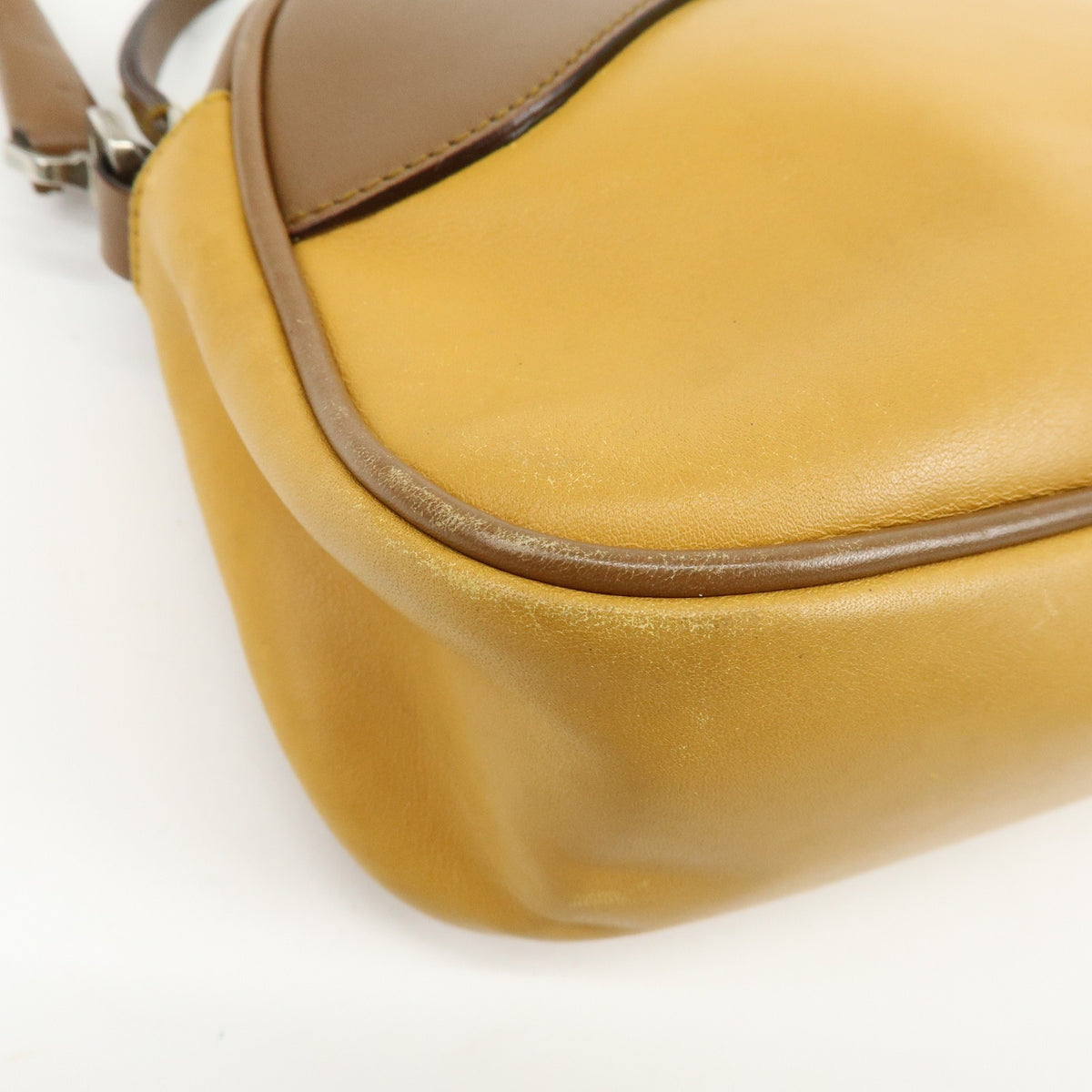 Prada Shoulder Leather, Yellow, Leather, Shoulder Bag