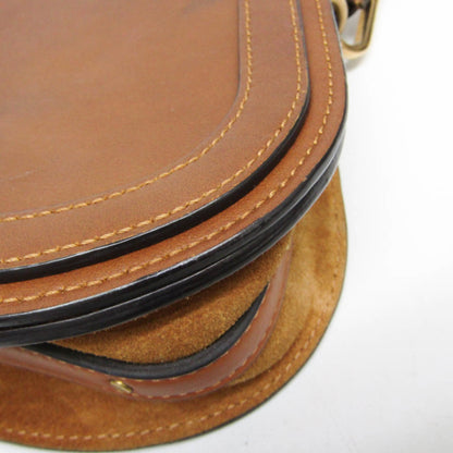 Chloe Nile Studded Suede and Leather, Brown, Leather, Crossbody Bag