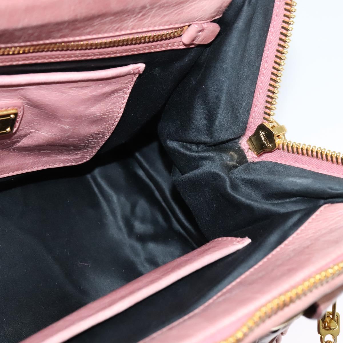 Miu Miu Madras Bowler Bag Matelasse Leather, PINK, LEATHER, Handbag