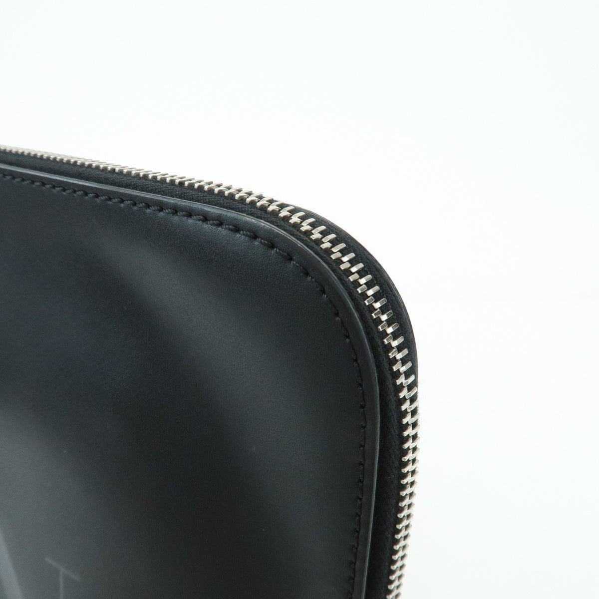 Valentino Garavani VLTN Zip Pouch Printed Leather, Black, Leather, Clutch