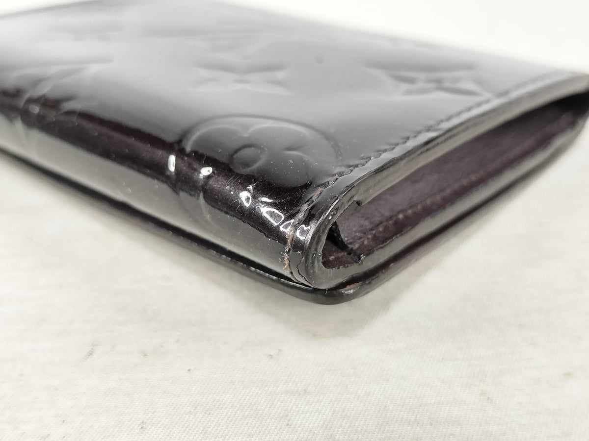 Louis Vuitton Business Card Holder Monogram Empreinte Leather, Burgundy, Patent Leather, Card Holder