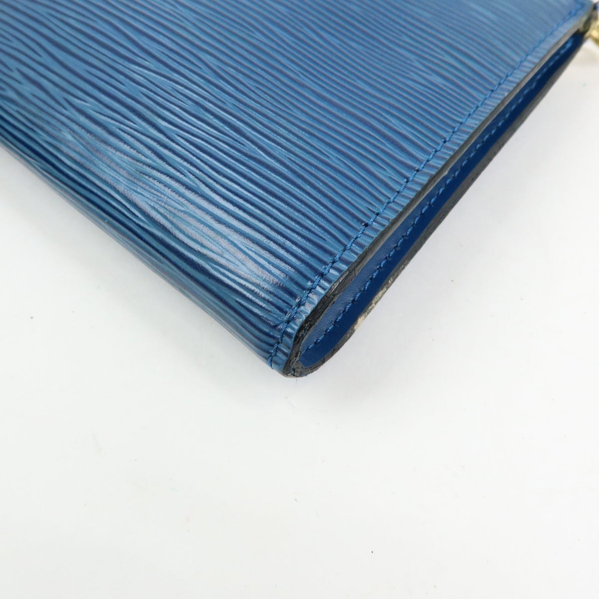 Louis Vuitton Pochette Accessoires Epi Leather, Blue, Leather, Clutch