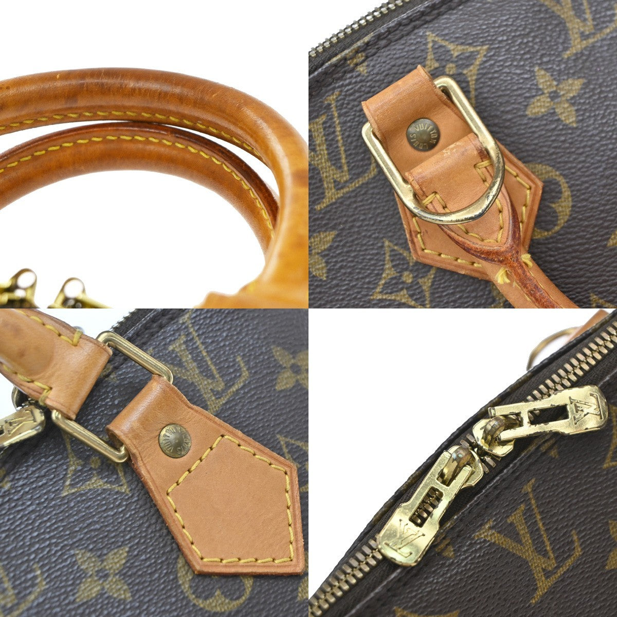 Louis Vuitton Alma Monogram Canvas, Brown, Canvas, Handbag