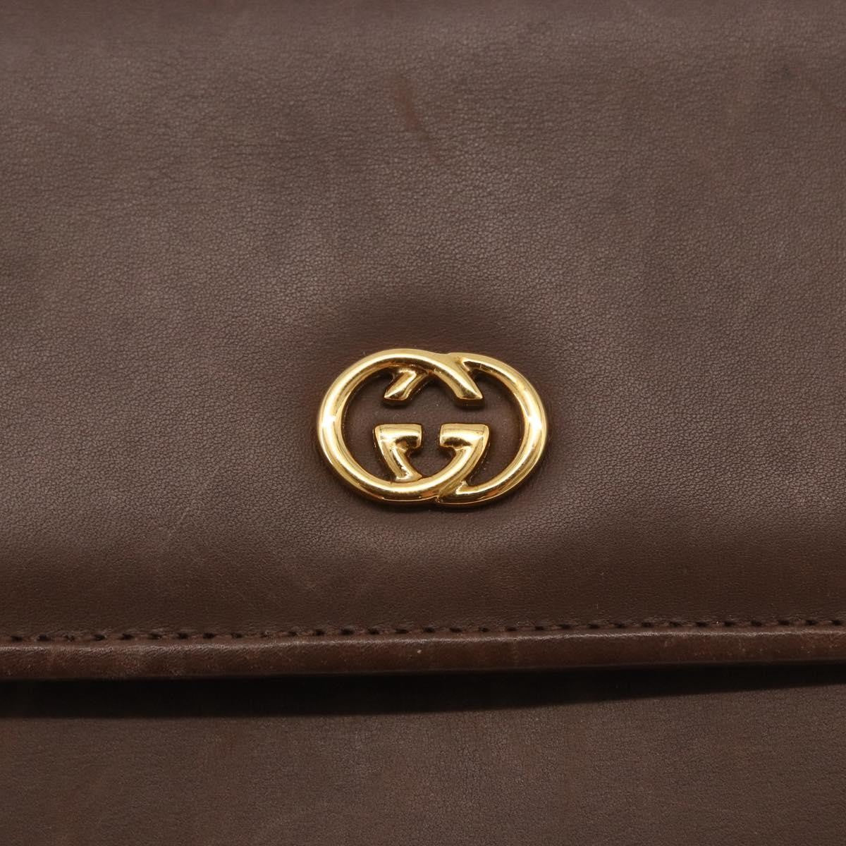 Gucci Vintage Leather, Brown, Leather, Tote Bag