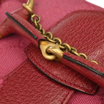 Gucci Horsebit Web Flap GG Canvas and leather, Pink, Canvas, Shoulder Bag
