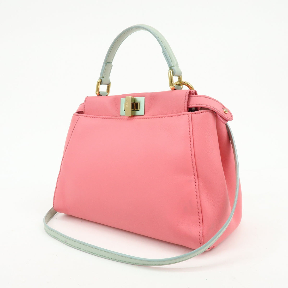 Fendi Peekaboo Leather, Pink, Leather, Handbag
