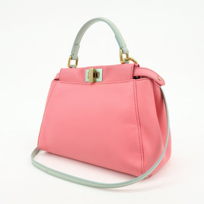 Fendi Peekaboo Leather, Pink, Leather, Handbag