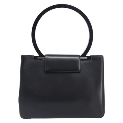 Salvatore Ferragamo Vintage Gancini Top Handle Leather, Black, Leather, Handbag
