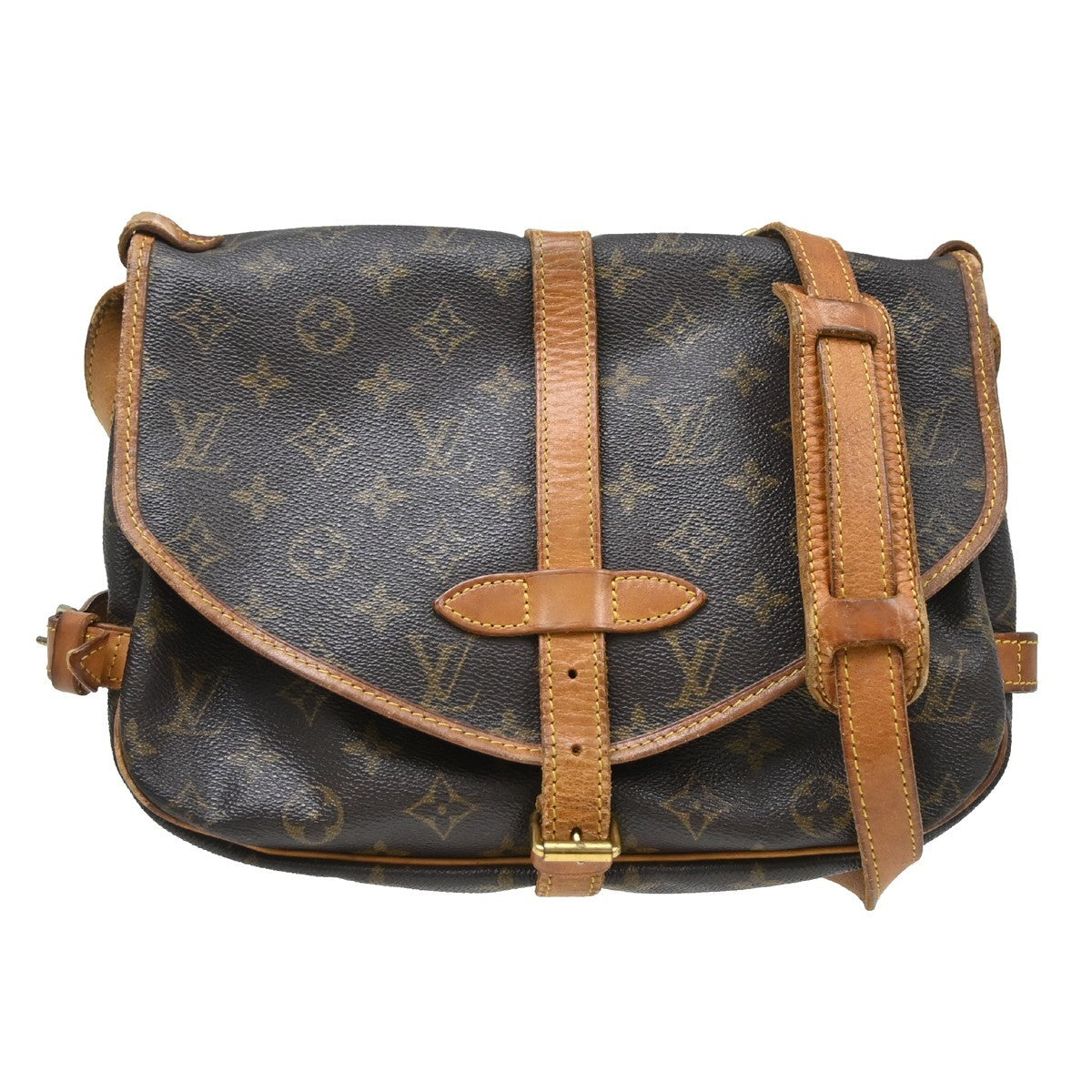 Louis Vuitton Saumur Monogram Canvas, Brown, Canvas, Shoulder Bag