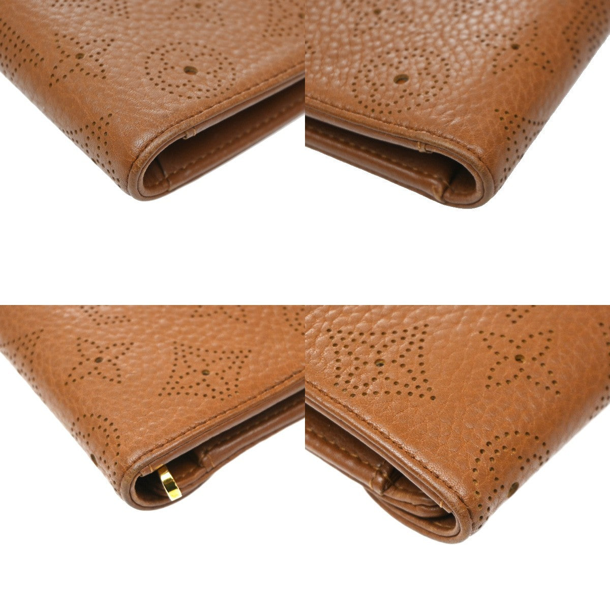 Louis Vuitton Amelia Mahina Leather, Brown, Leather, Wallet