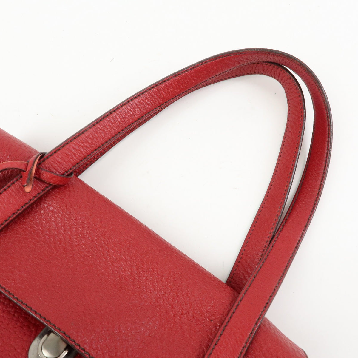 Prada Shoulder Leather, Red, Leather, Shoulder Bag