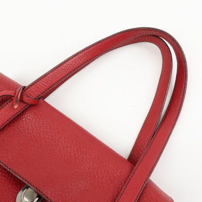 Prada Shoulder Leather, Red, Leather, Shoulder Bag