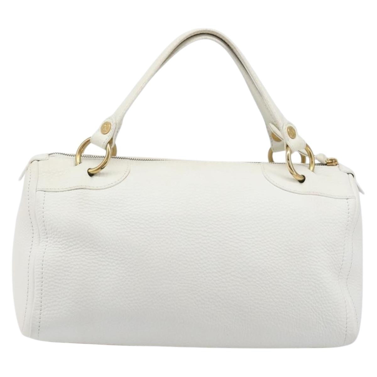 Celine Handbag Leather, White, Leather, Handbag