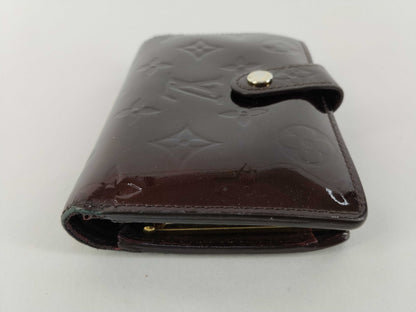 Louis Vuitton Viennois Monogram Canvas, Burgundy, Patent Leather, Card Holder