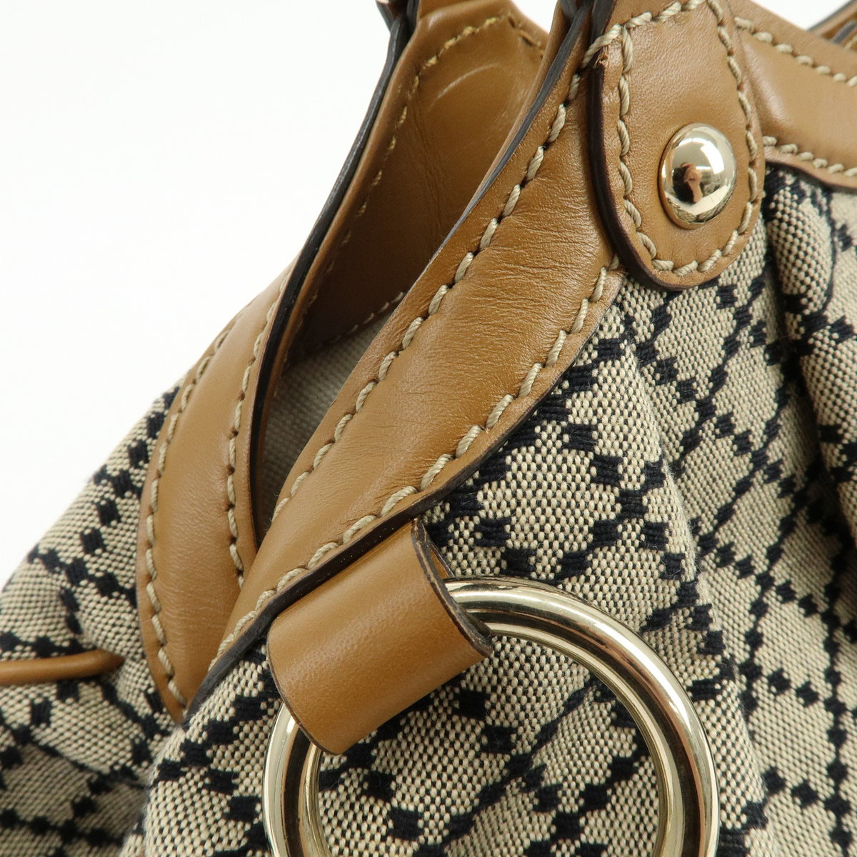 Gucci Sukey Microguccissima Leather, Beige, Canvas, Tote Bag